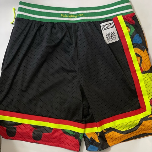 MENS PUMA BLACK FIVES BASKETBALL SHORTS - Picture 7 of 11